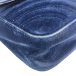 Gucci GG Blue Velvet Marmont Chain Shoulder Bag