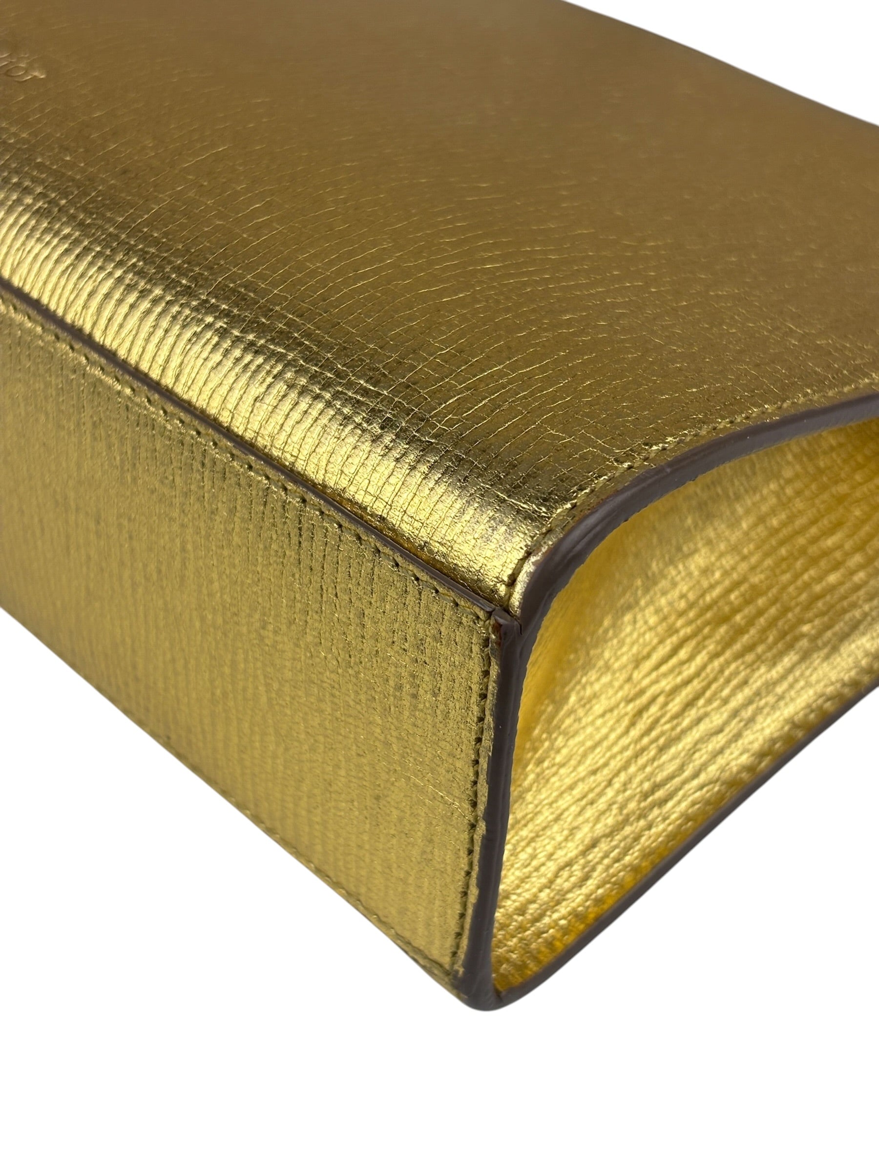 Christian Dior Gold/Metallic Leather Diorever Shoulder Bag
