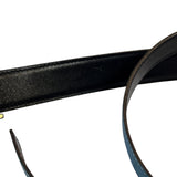 Hermes Blue/Black Leather Reversible H Belt