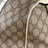 Gucci Beige/White Leather Trim GG Joy Boston Bag