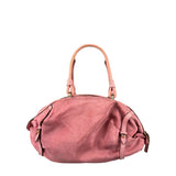 Salvatore Ferragamo Pink Nylon/Leather Bowler Bag