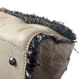Chanel Cream Lambskin Funny Tweed Flap Bag 2009