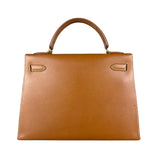 Hermes Kelly 32 Sellier Epsom Gold Handbag 1995