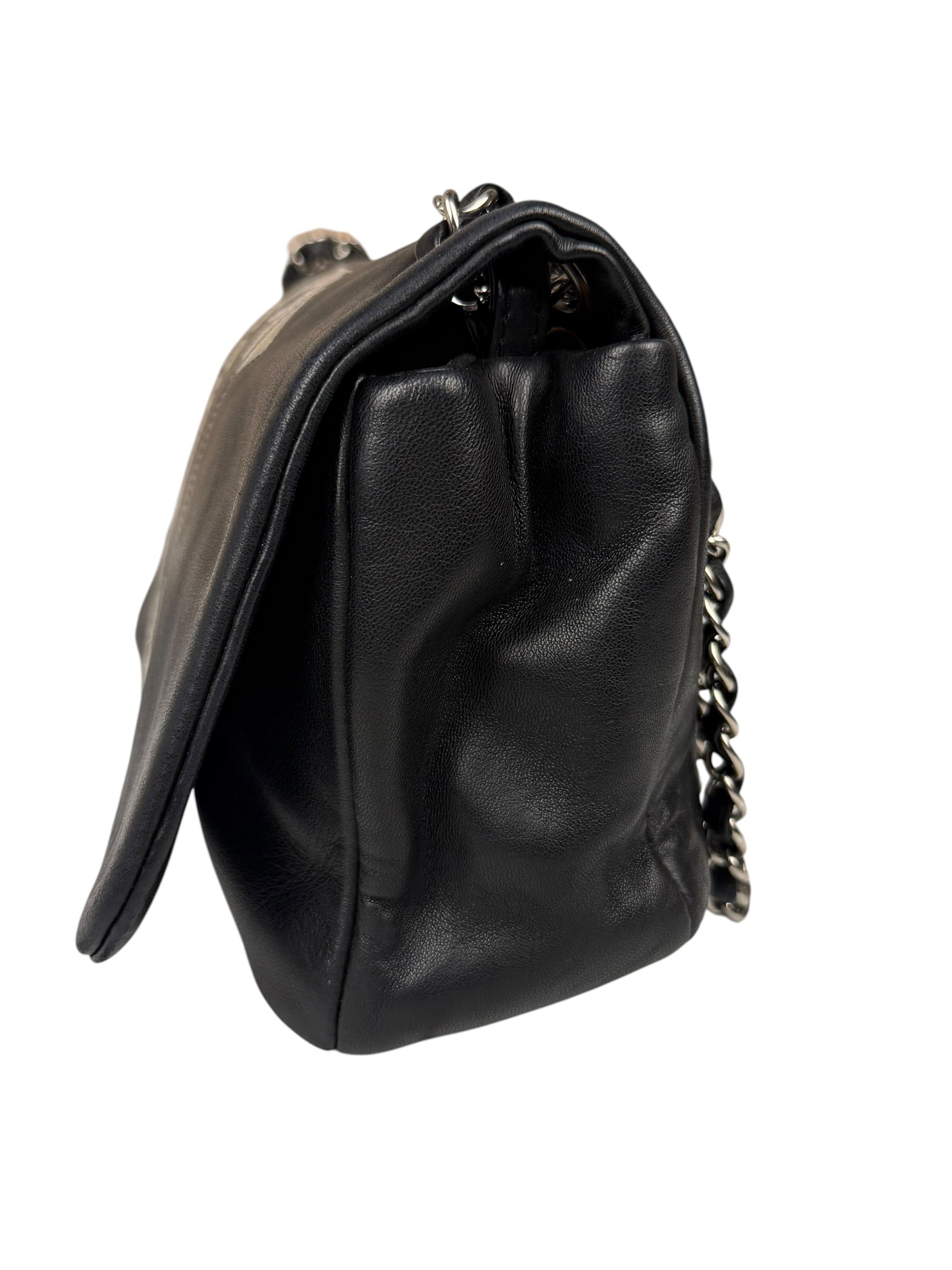 Chanel Black Leather CC Mirrored Mosaic Flap Bag 2008