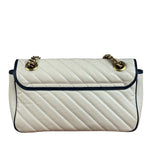 Gucci GG Marmont Cream & Navy Flap Bag