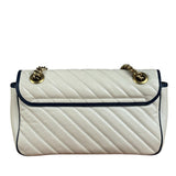 Gucci GG Marmont Cream & Navy Flap Bag
