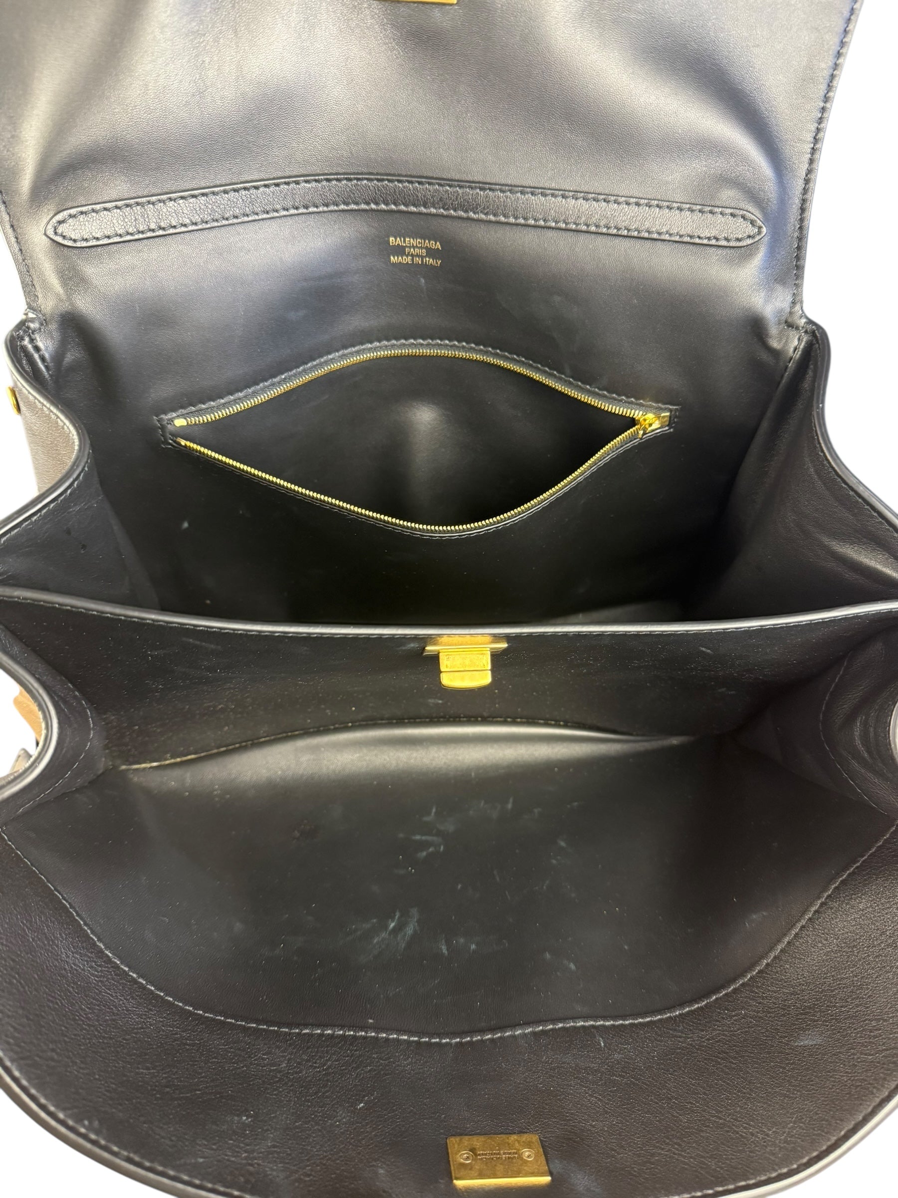 Balenciaga Medium Rodeo Leather 2Way Handbag Black