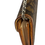 Christian Dior Brown Trotter Romantique Heart Long Wallet On Chain