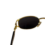 Fendi Gold/Blue Oval Metal Framed Sunglasses