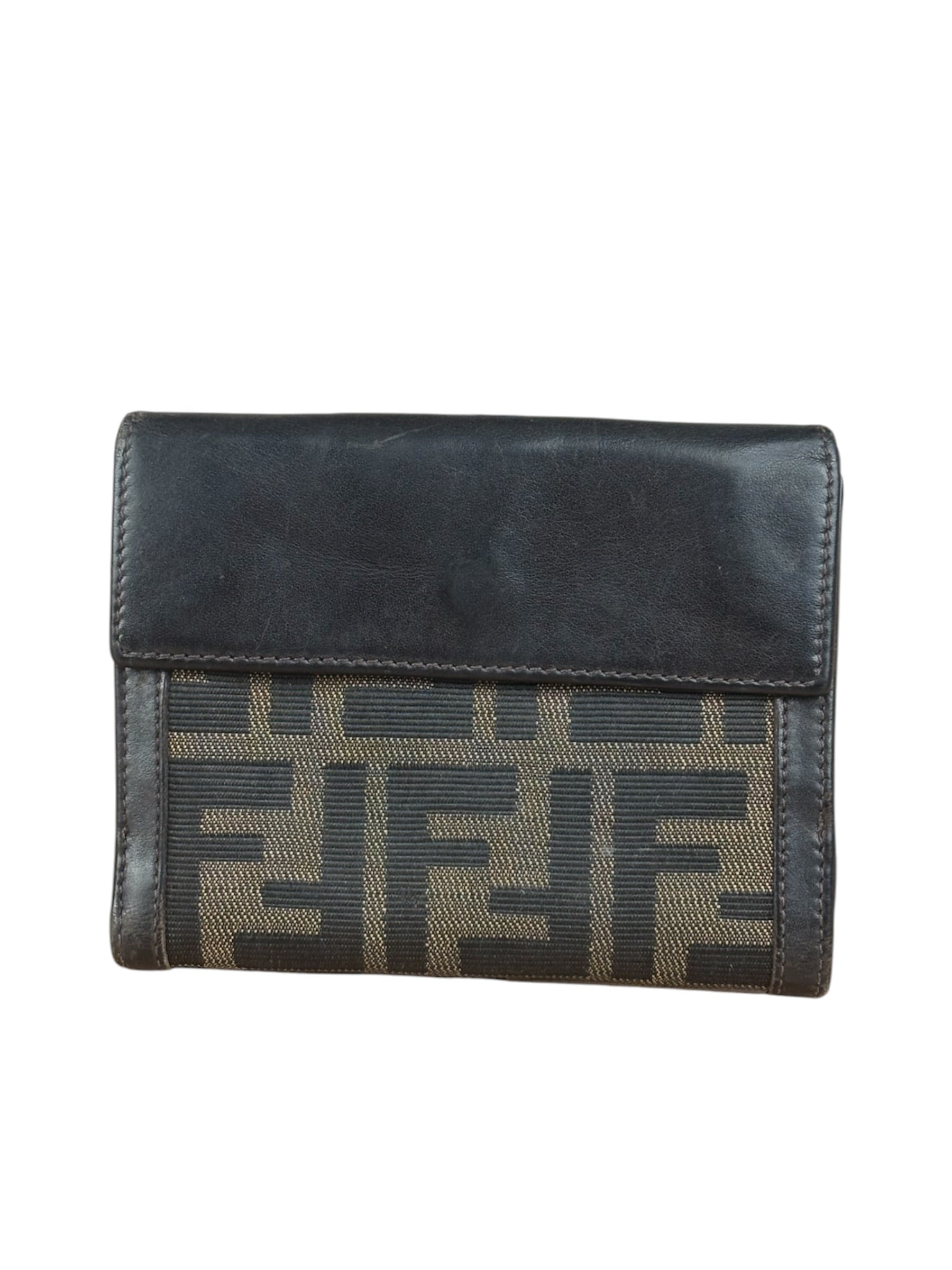 Fendi Vintage Zucca Canvas Compact Wallet