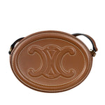 Celine Cuir Triomphe Oval Crossbody Brown