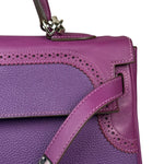 Hermes Kelly 35 Purple Ghillies Swift Togo Leather Handbag 2015