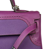 Hermes Kelly 35 Purple Ghillies Swift Togo Leather Handbag 2015