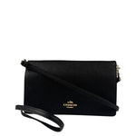 Coach Black Leather Wallet Crossbody Bag