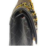 Chanel Vintage Black Quilted Leather Double Flap Bag 1995