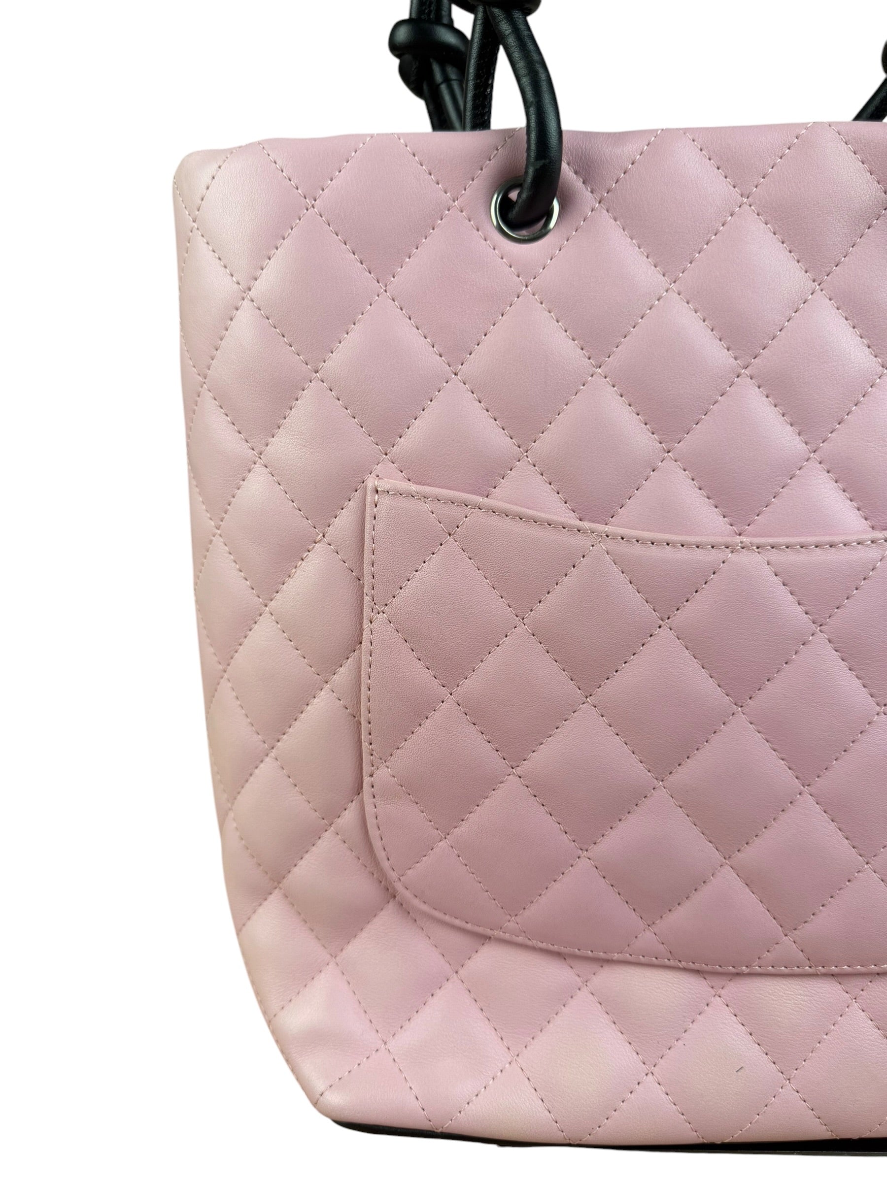 Chanel Black/Pink Cambon Quilted Leather Tote Bag 2004