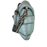 Gucci Blue Leather Horsebit Chain Shoulder Bag