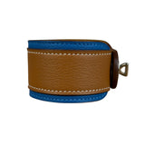 Hermes Blue/Brown Leather Turnlock Bracelet