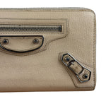 Balenciaga Beige Moto Zippy Wallet