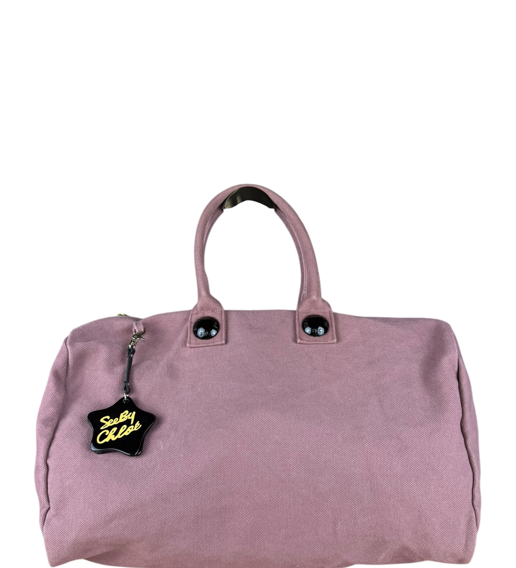 See By Chloé Purple Canvas Weekender Bag