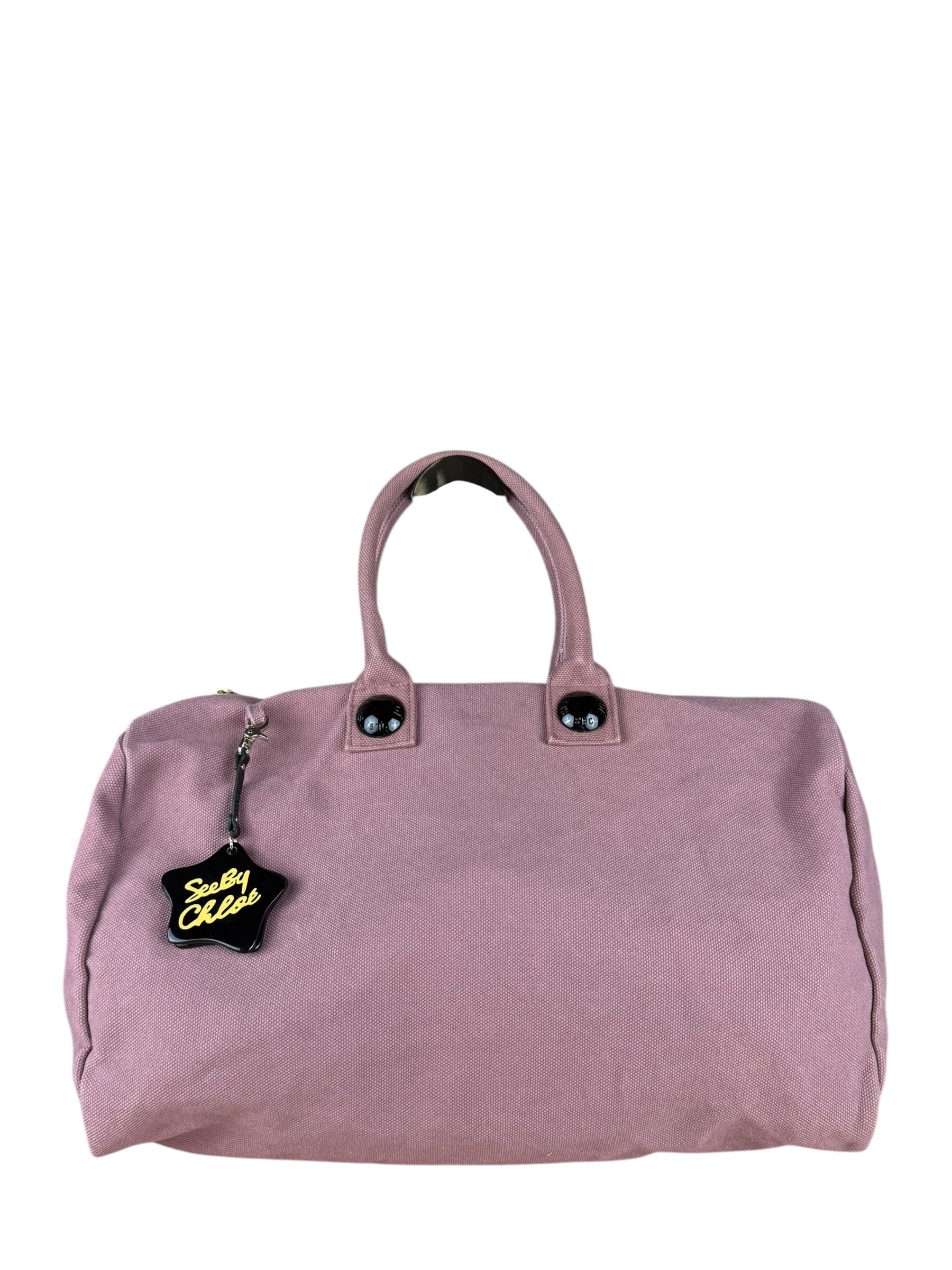 See By Chloé Purple Canvas Weekender Bag