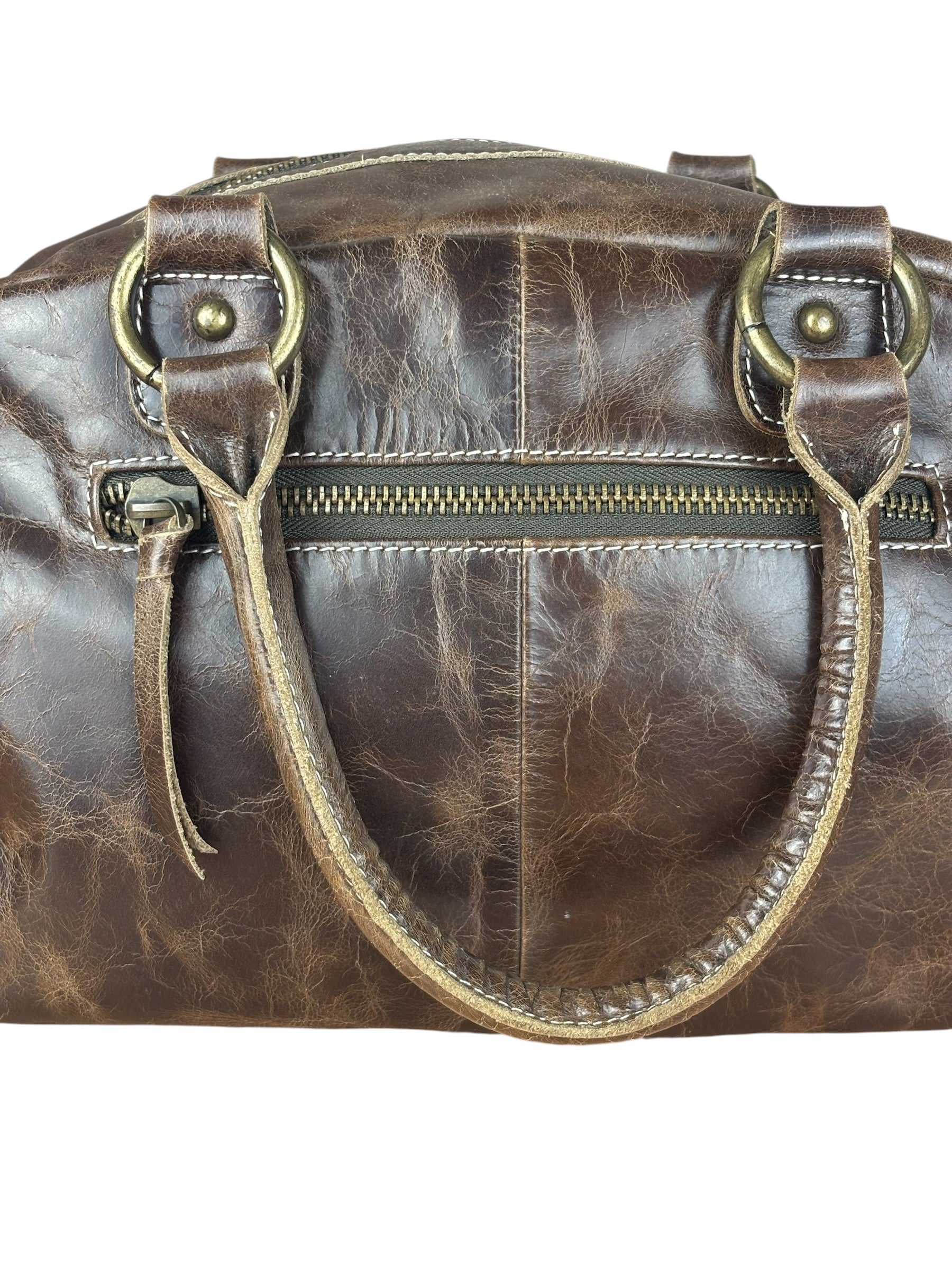 Balenciaga Vintage Brown Leather Moto Handbag