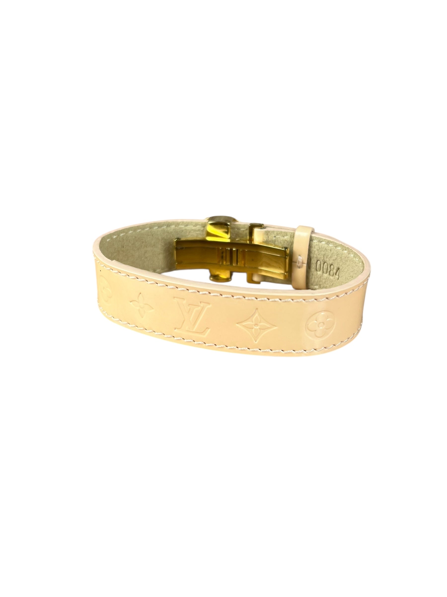Louis Vuitton Monogram Vernis Logo Bracelet Yellow
