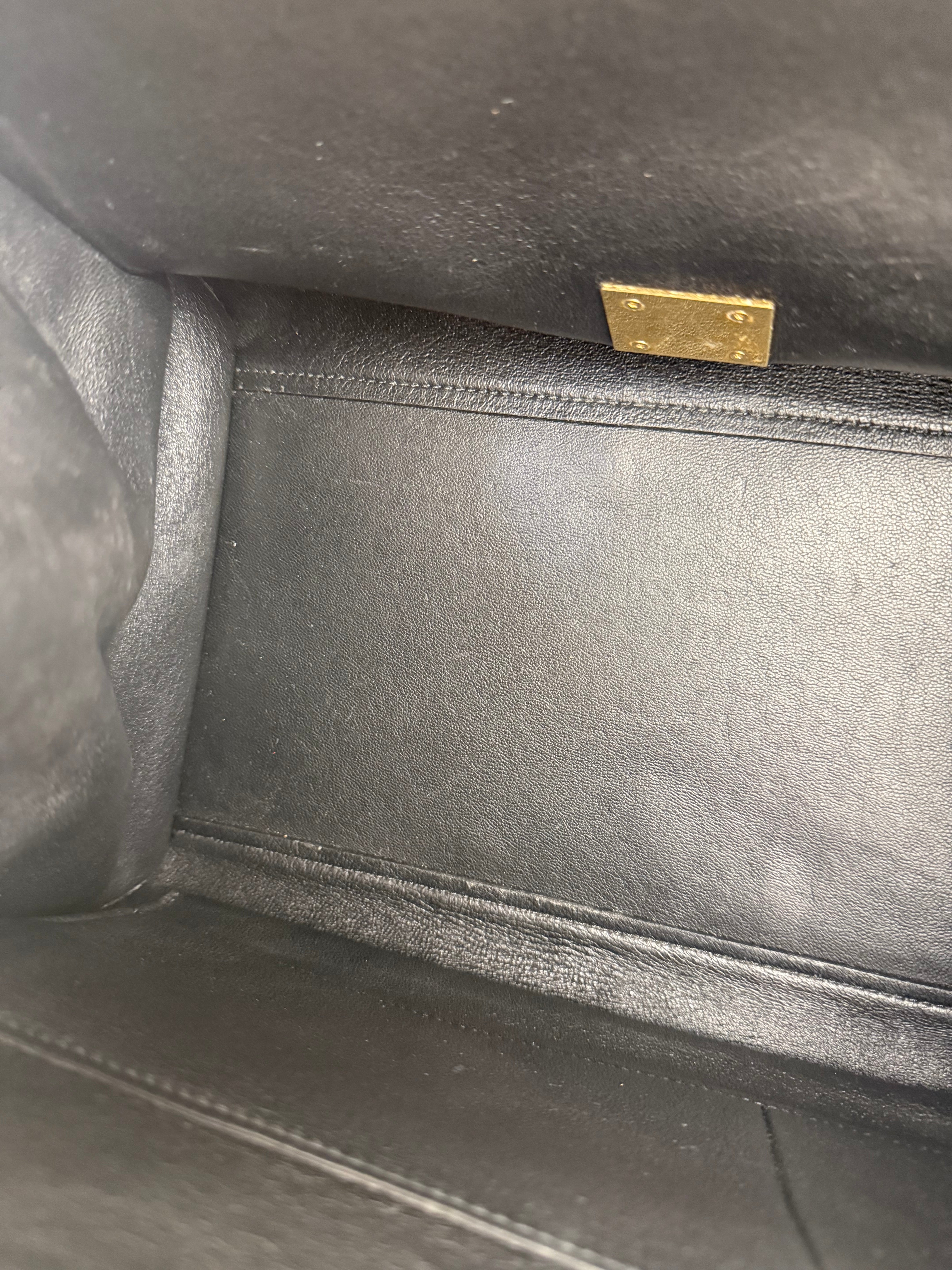 Celine Trapeze Leather 2Way Python Handle Handbag