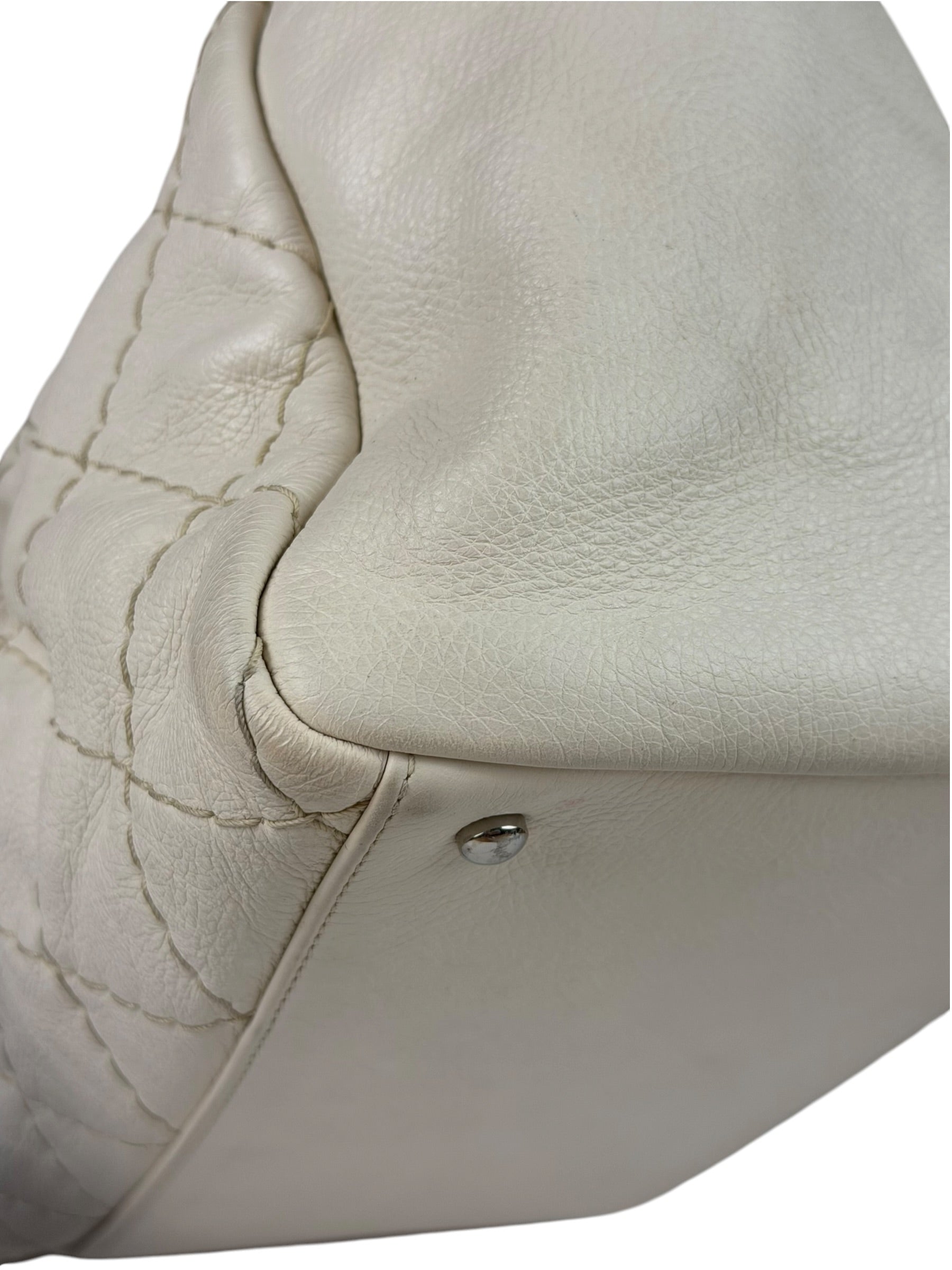 Chanel Beige Quilted Leather Tote 2009