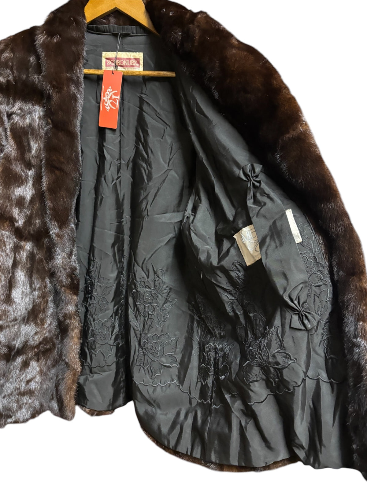 Vintage Azorronuez Dark Brown Mink Fur Coat