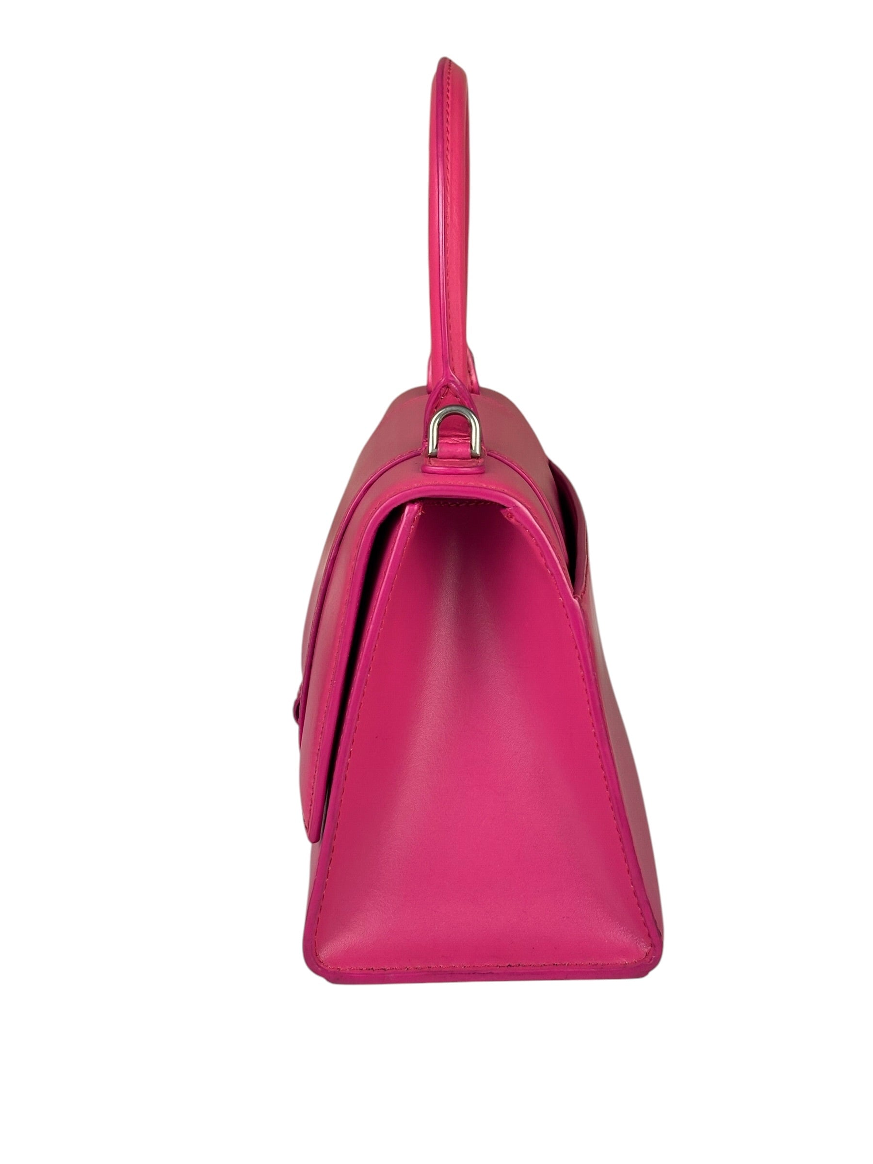 Balenciaga Pink Leather Hourglass Two-Way Bag
