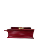 Gucci Red Leather GG Ring Shoulder Bag
