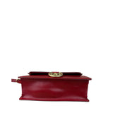 Gucci Red Leather GG Ring Shoulder Bag