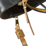 Chloe Black Leather Roy Large Zip Shoulder Bag