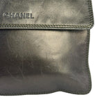 Chanel Vintage Metallic Bronze Lambskin Logo Messenger Bag 1997