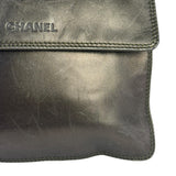 Chanel Vintage Metallic Bronze Lambskin Logo Messenger Bag 1997