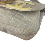 Chanel Woven Leather Trim Camellia No.5 Small Flap Bag 2005