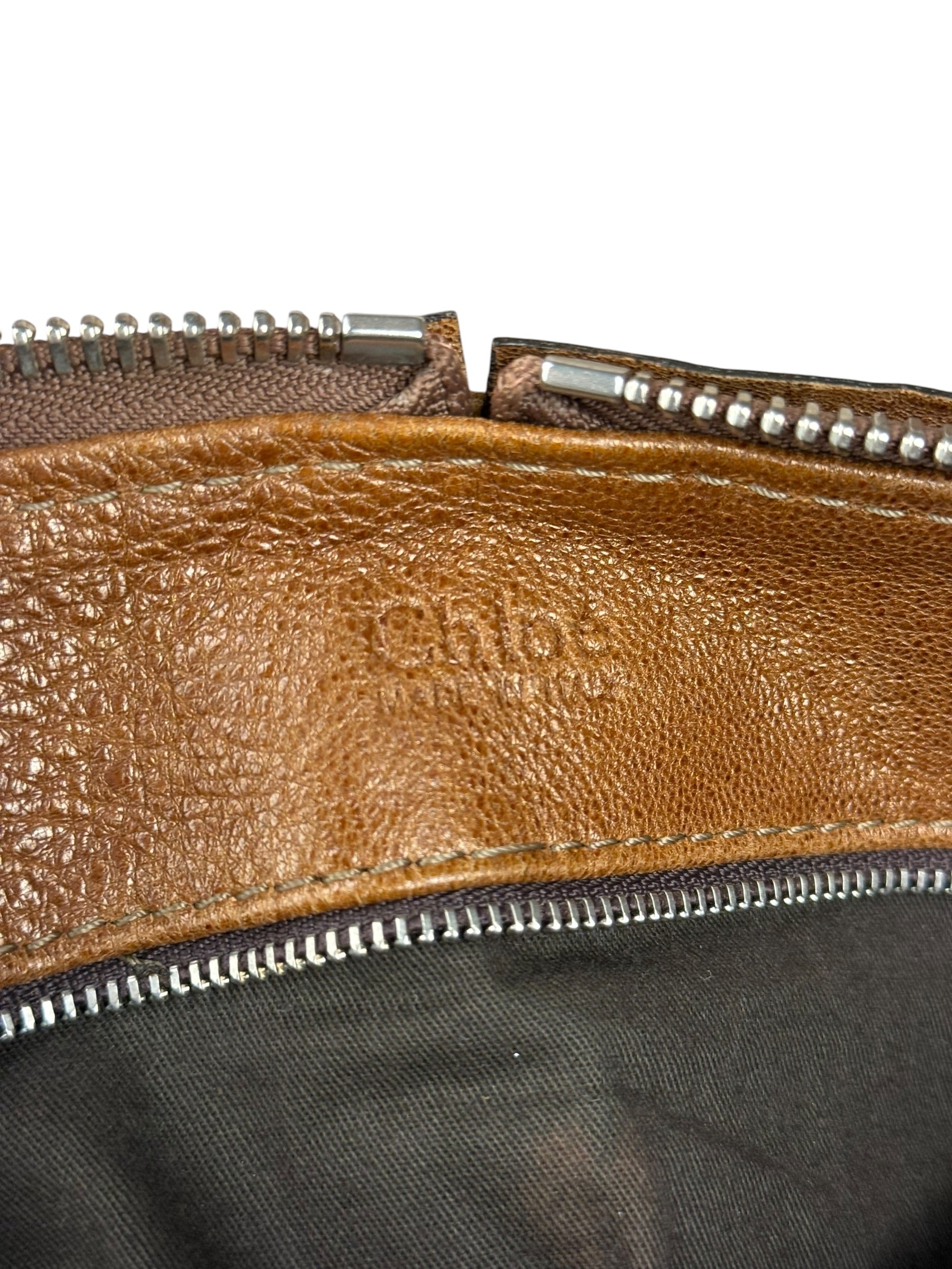 Chloe Vintage Brown Paddington Leather Handbag