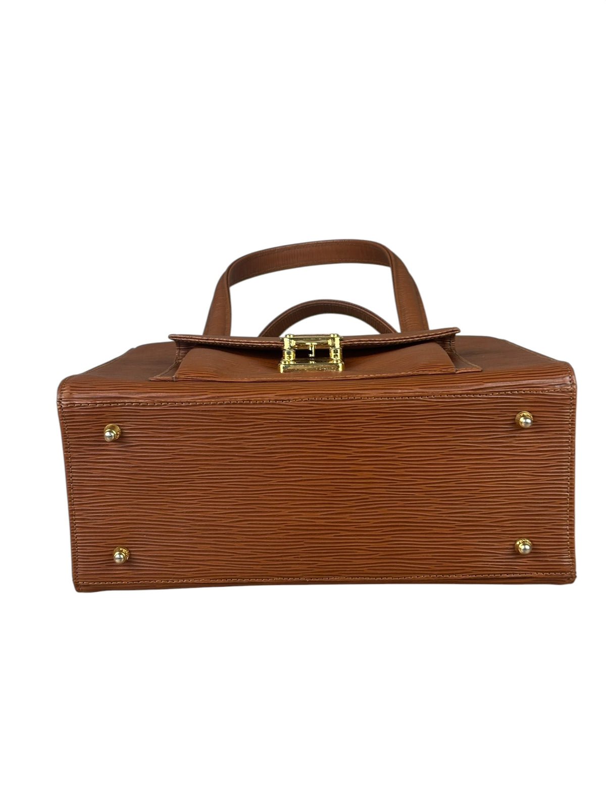 Fendi Clay Brown Epi Leather Monceau Two-Way Bag