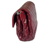 Chanel Red Quilted Calfskin Glazed Medium Duo Flap Bag 2012