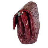 Chanel Red Quilted Calfskin Glazed Medium Duo Flap Bag 2012