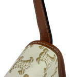 Celine White Leather Macadam Nano Triomphe Besace Shoulder Bag