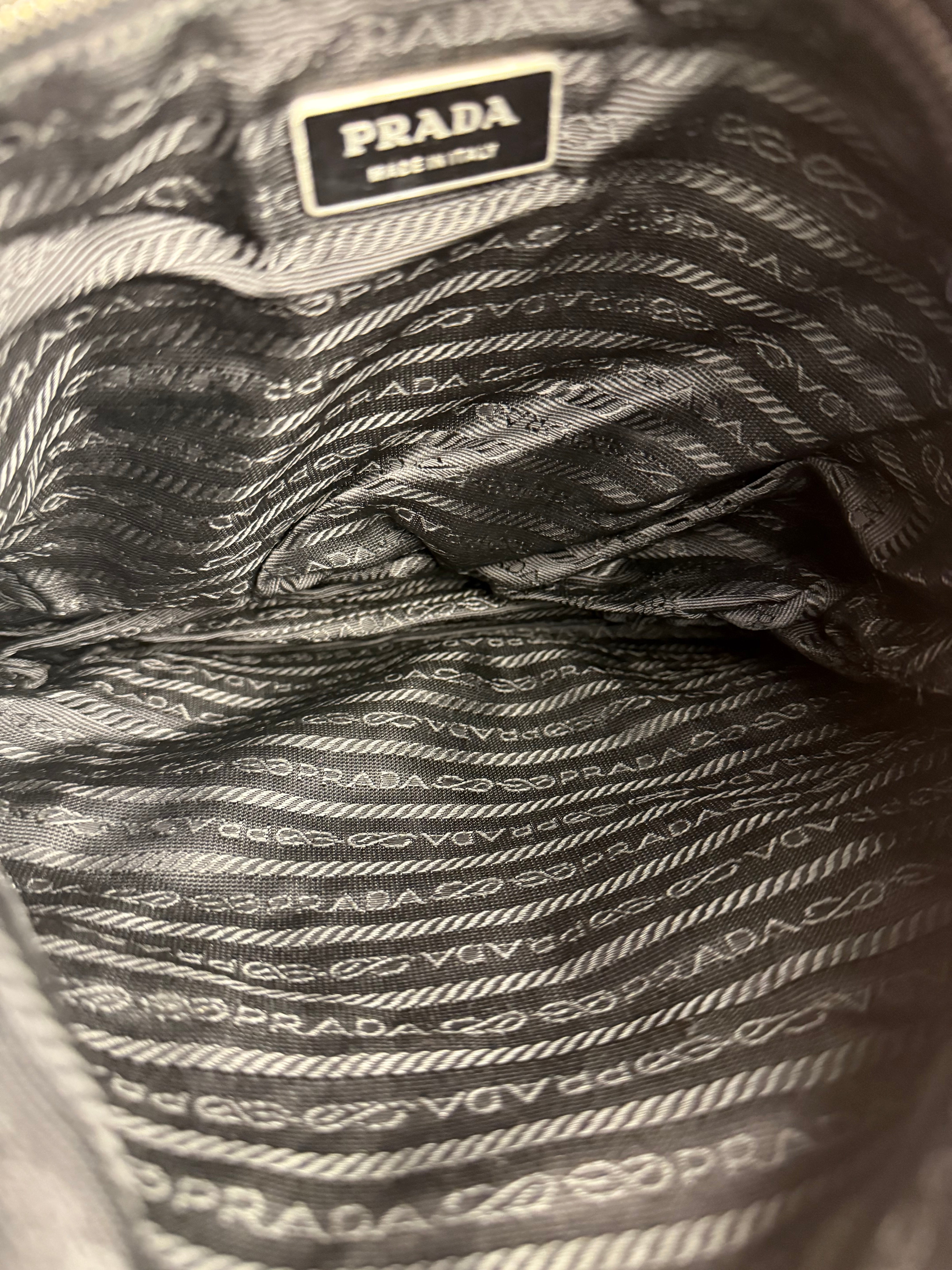 Prada Vintage Black Nylon Crossbody Bag