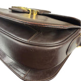 Celine Horse Carriage Dark Brown Leather Shoulder Bag