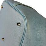 Hermes Blue Leather Picotin Lock 18 Bucket Bag