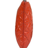 Chanel Orange Hue Quilted Patent Leather Clutch 2012