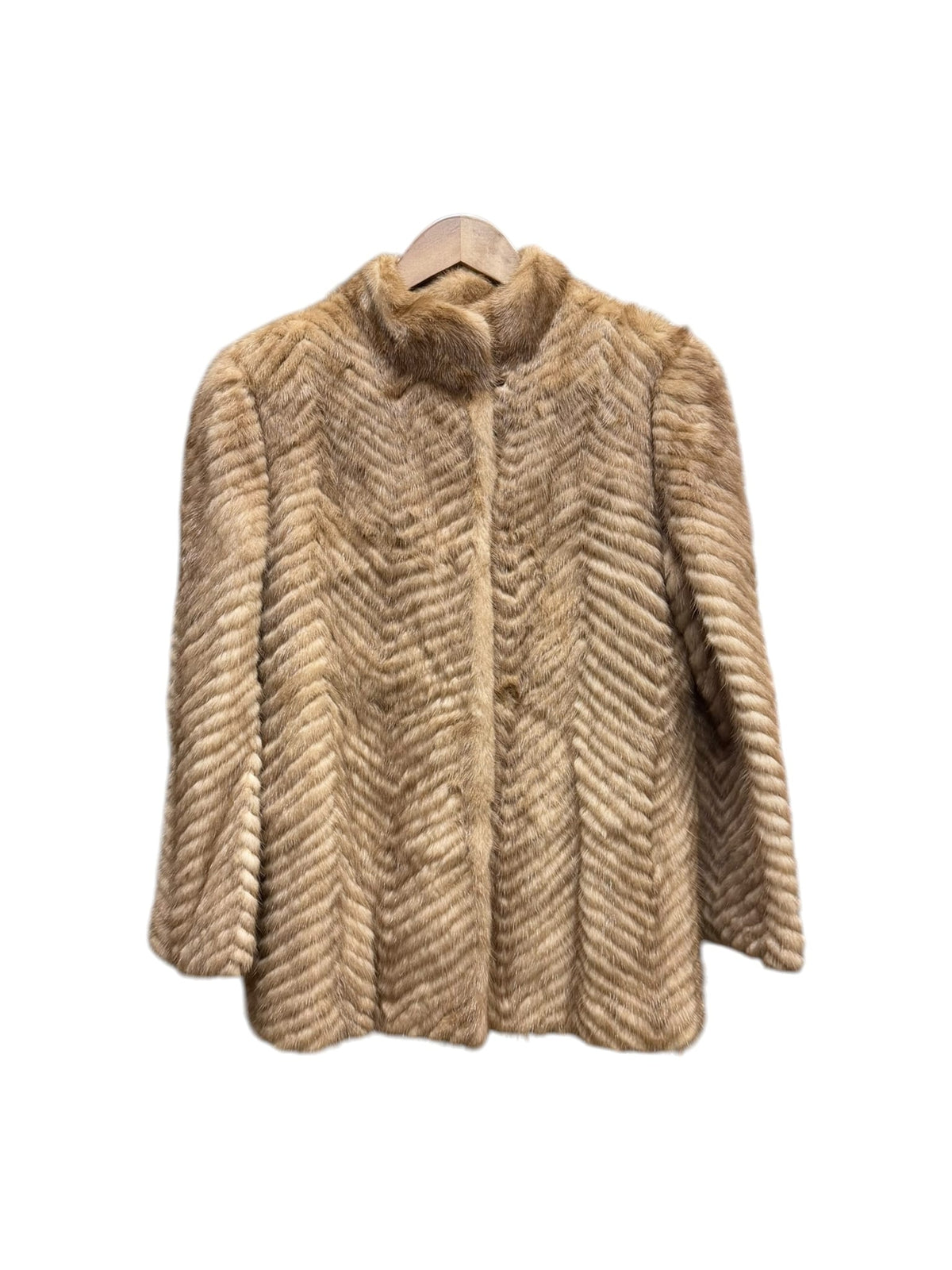 Vintage Moonbat Chevron Mink Fut Flash Coat