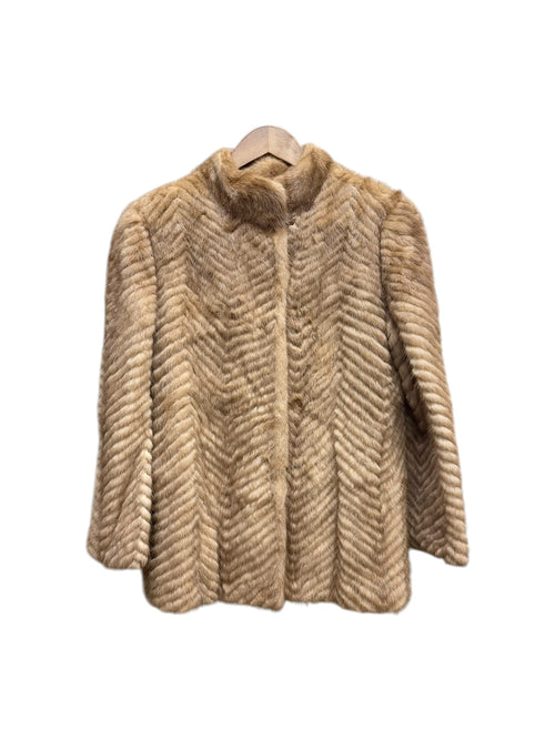 Vintage Moonbat Chevron Mink Fut Flash Coat
