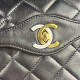 Chanel Black Quilted Leather Double Flap Small Bag