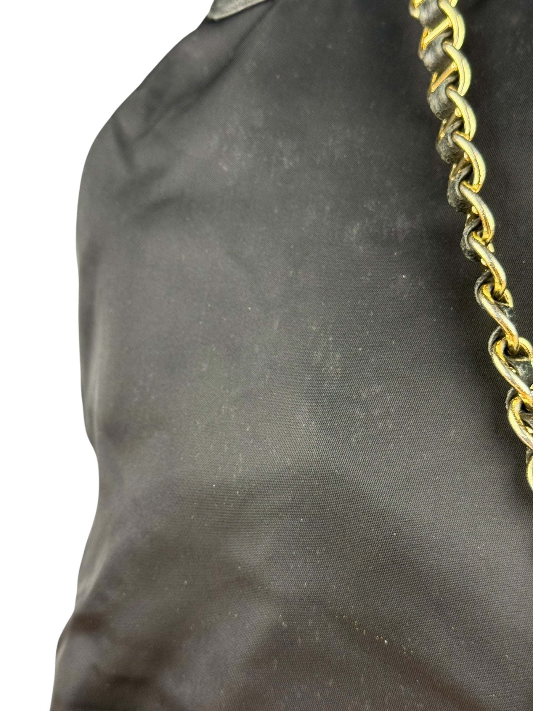 Prada Vintage Black Nylon Drawstring Backpack